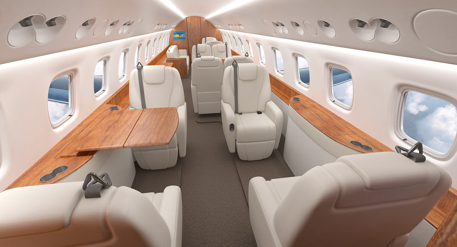 3D Embraer Legacy 650E Private Jet