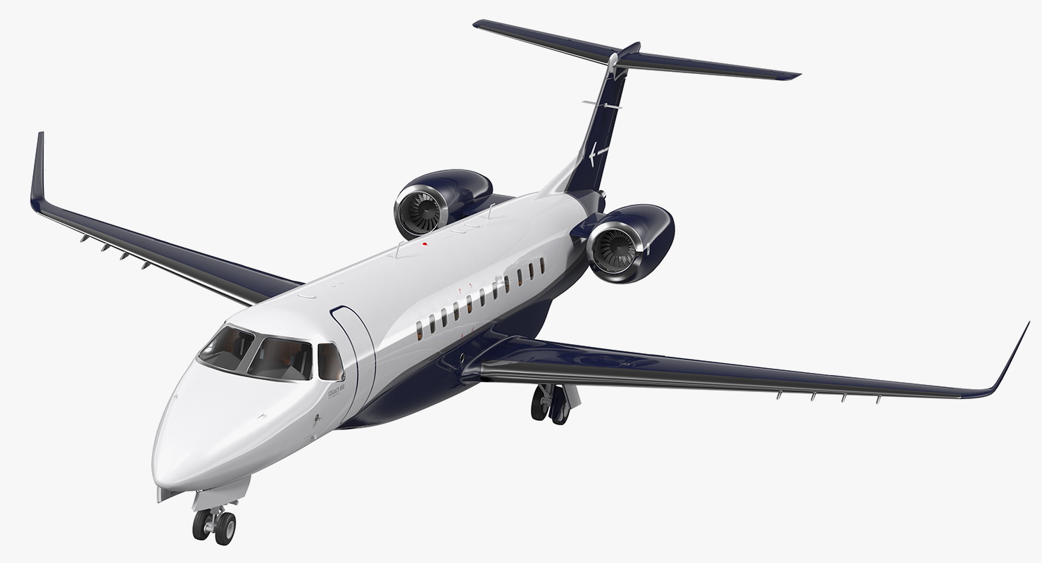 3D Embraer Legacy 650E Private Jet