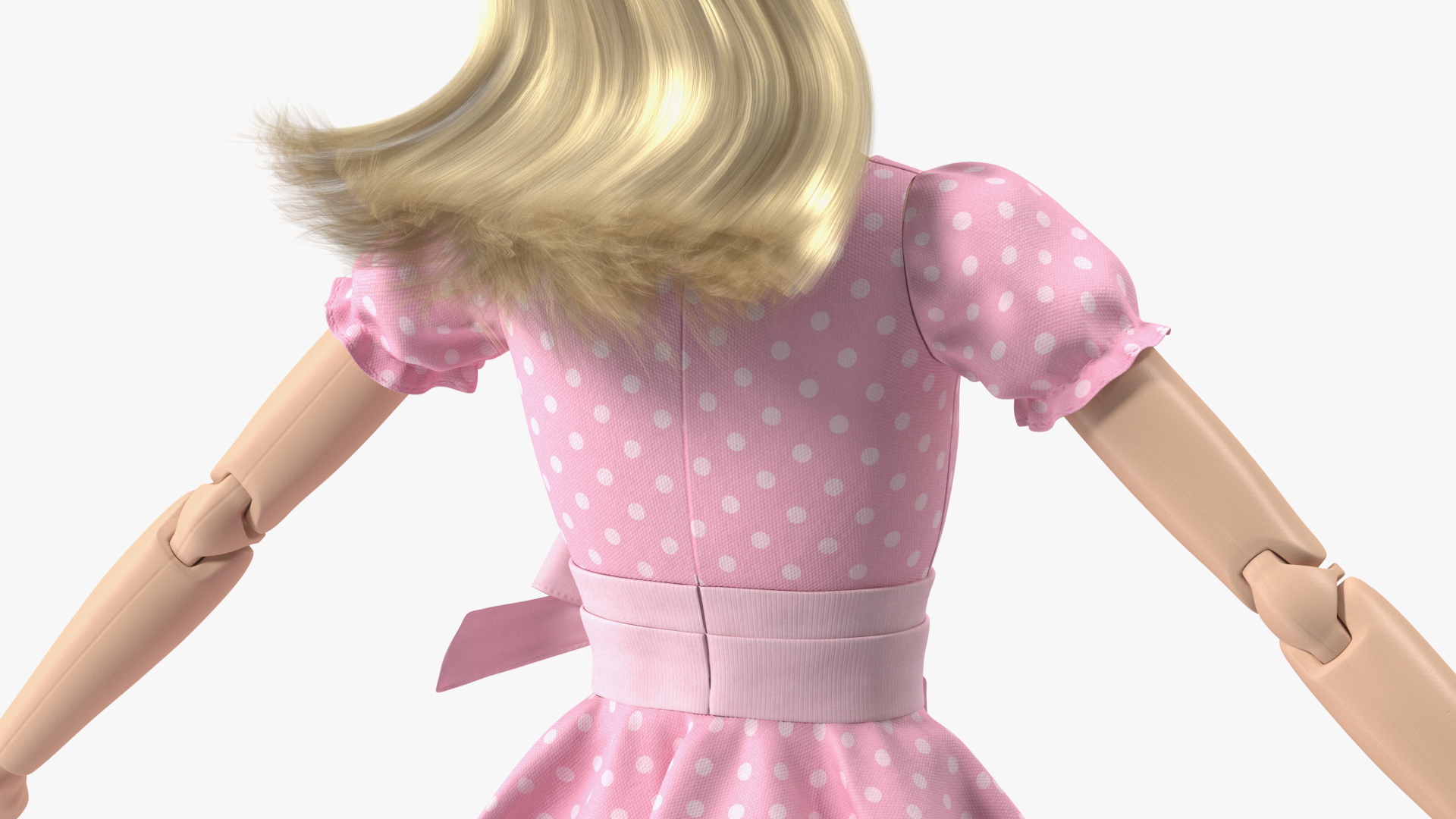 Barbie Doll in Pink Dress T-pose 3D