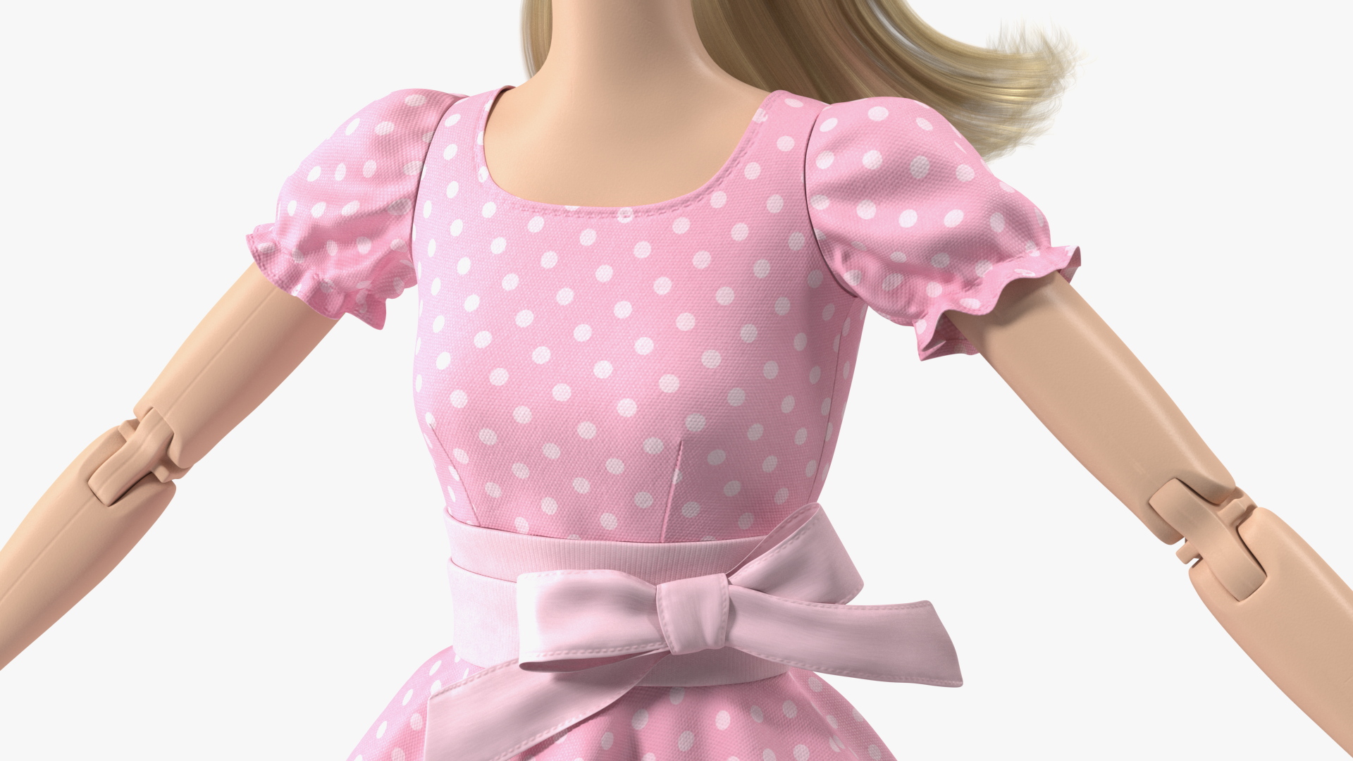 Barbie Doll in Pink Dress T-pose 3D