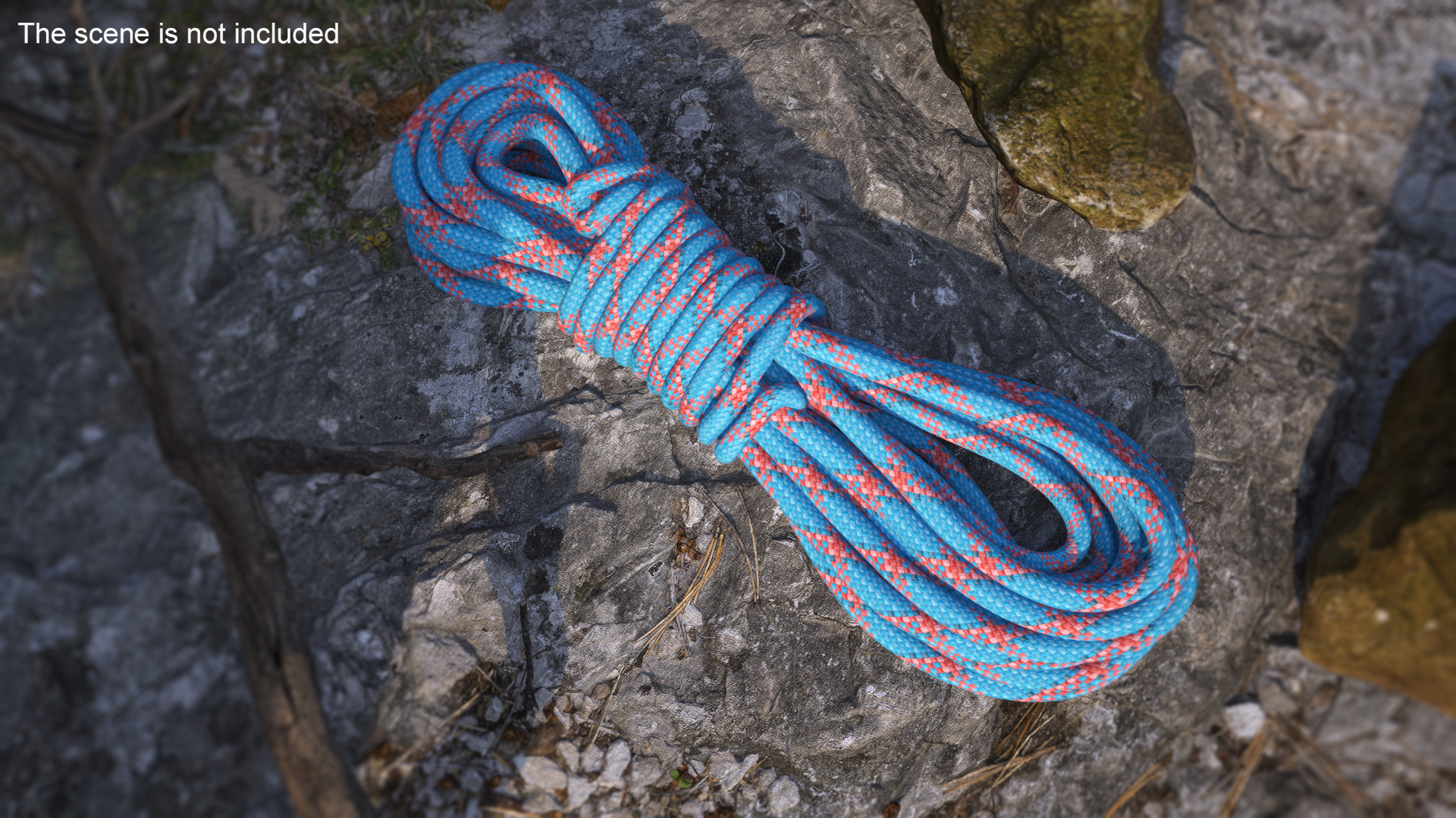 Nylon Climbing Rope 3D model