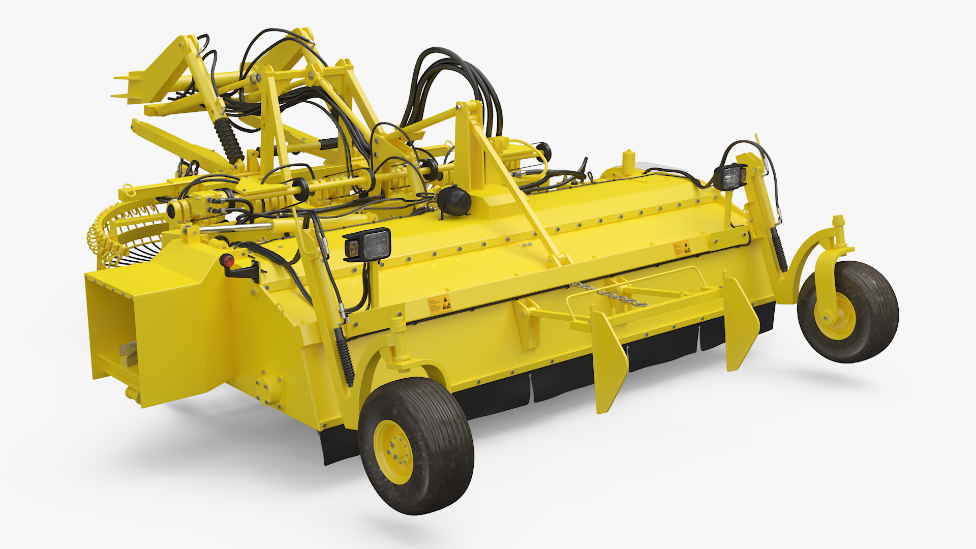 Agricultural Harvester Machinery Yellow 3D model