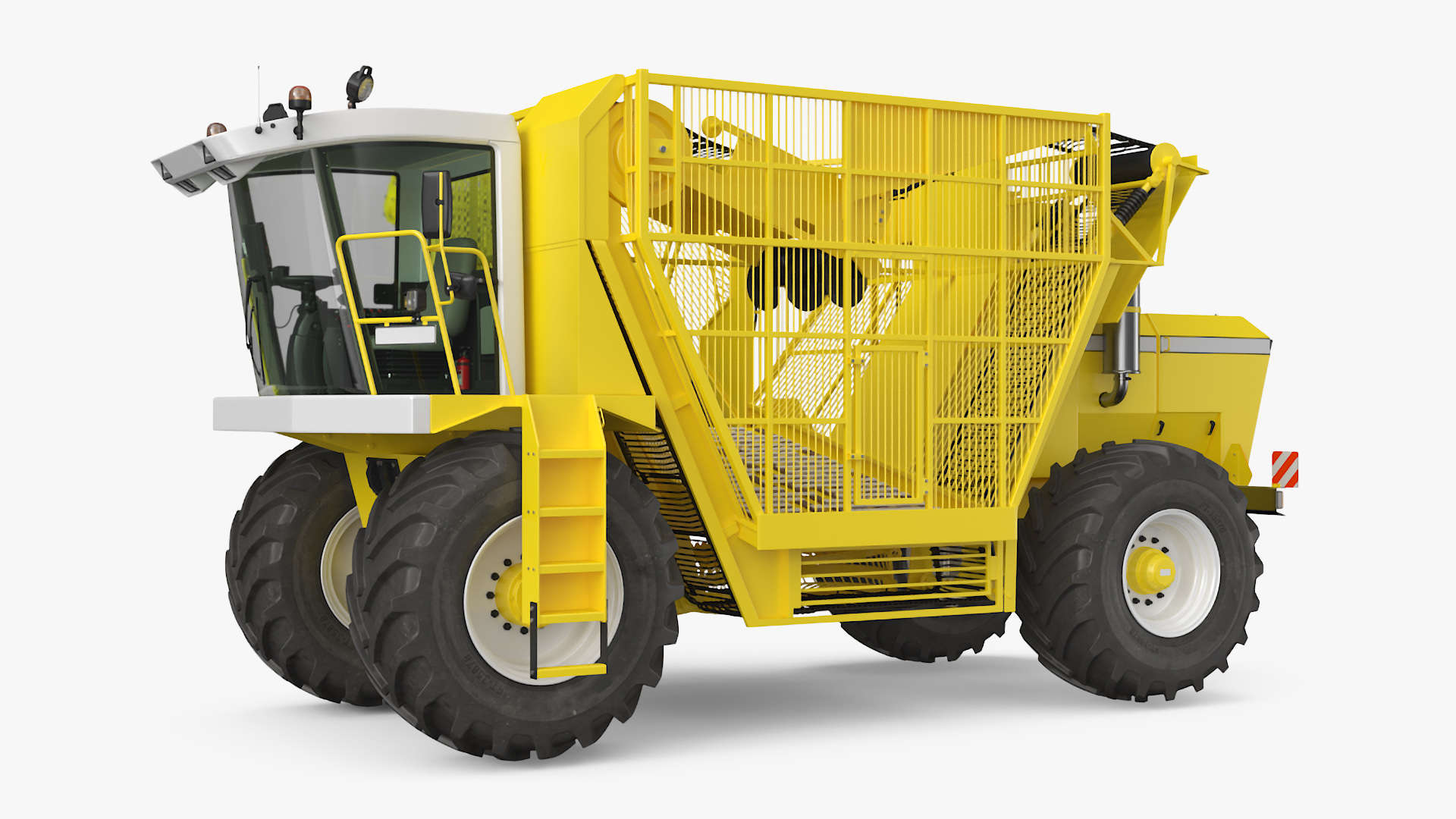 Agricultural Harvester Machinery Yellow 3D model