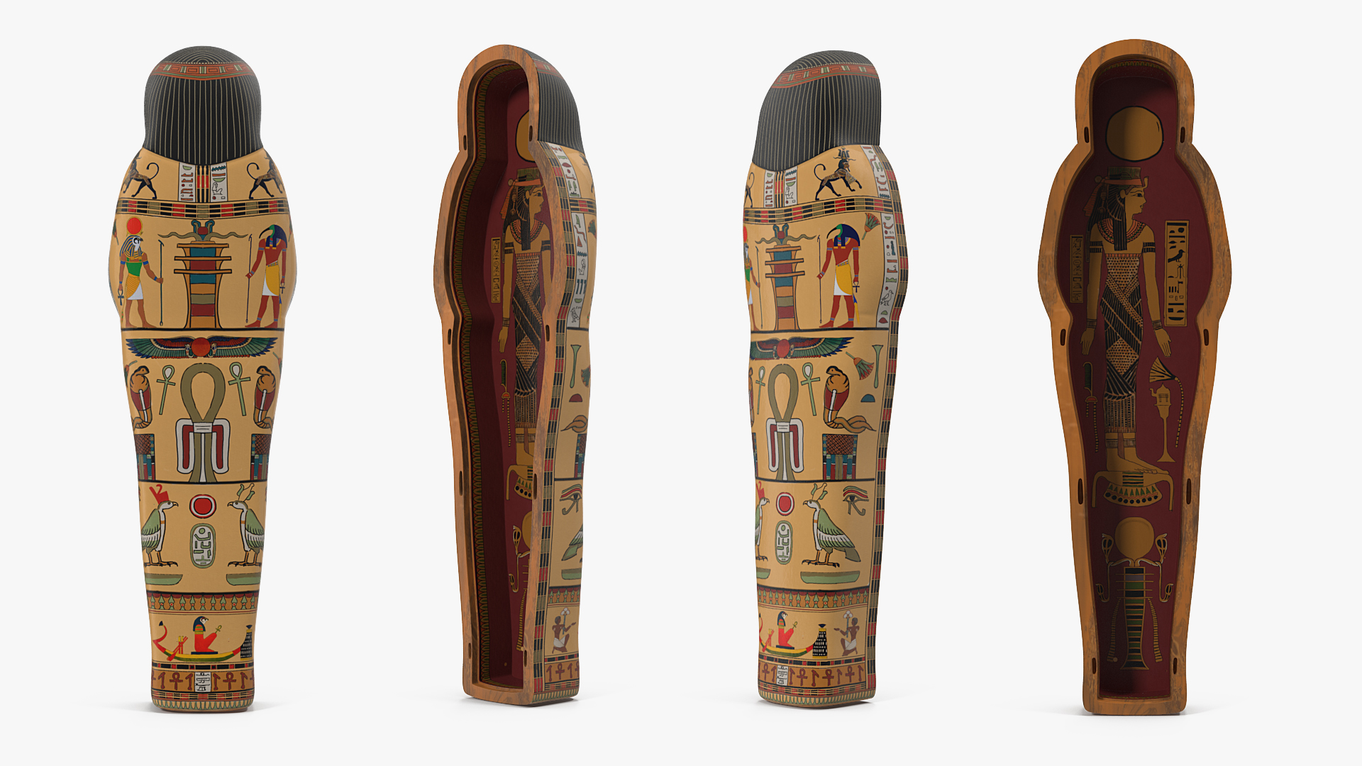 3D model Back Part Egyptian Sarcophagus