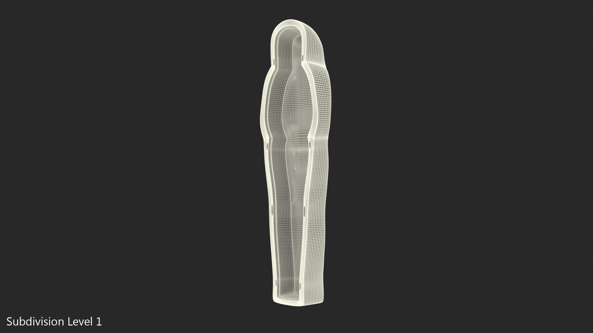 3D model Back Part Egyptian Sarcophagus