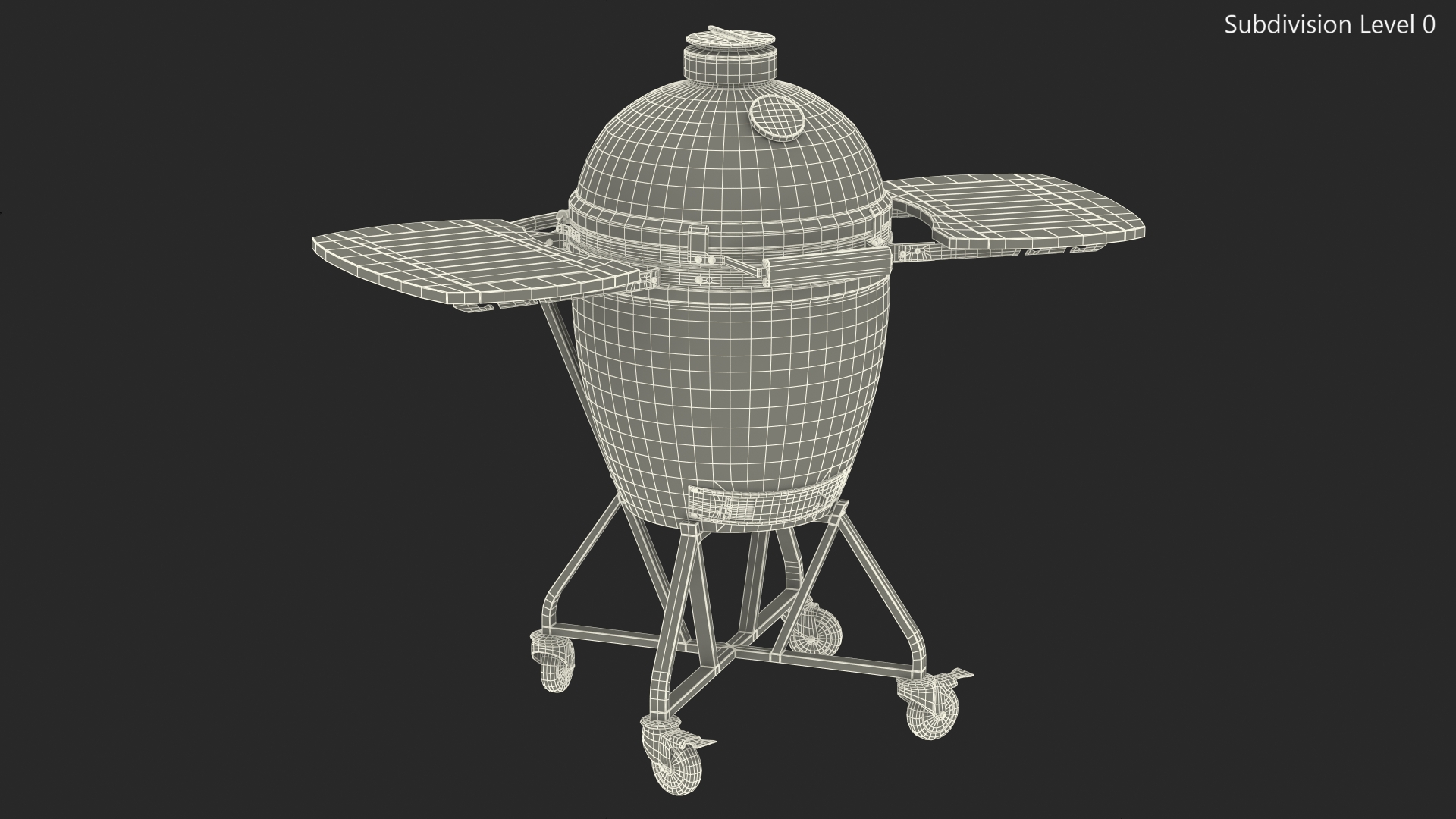 3D model Big Green Egg BBQ Grill Closed