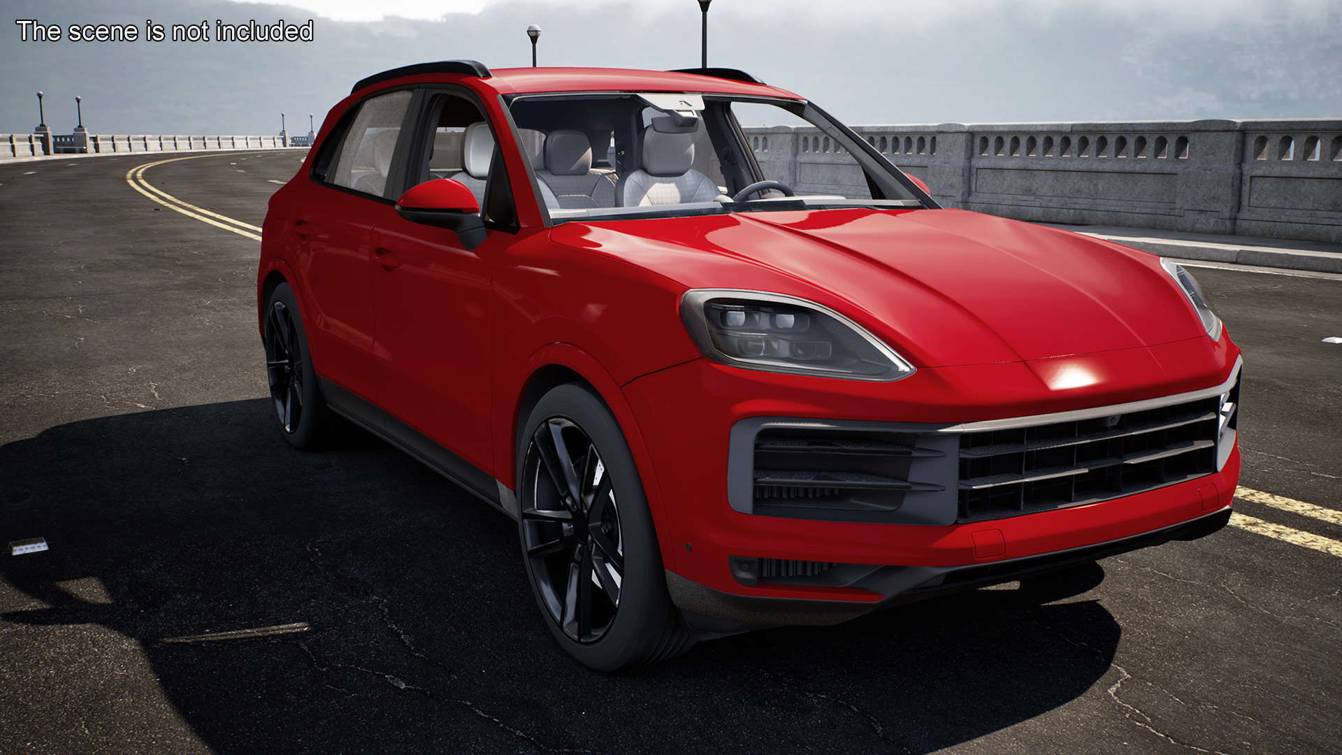 Luxury AWD 4dr SUV Red Rigged 3D model