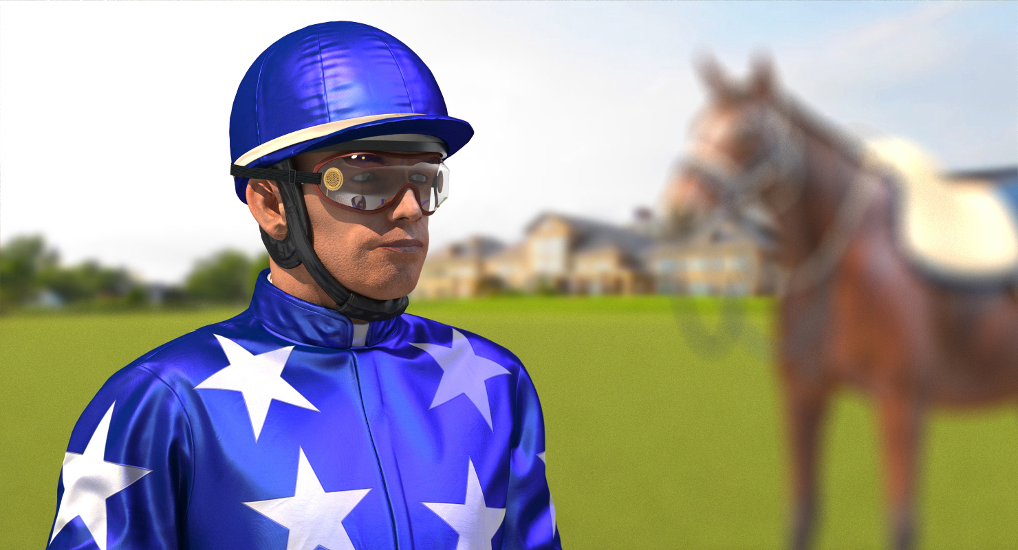 Horse Jockey Rigged 3D model