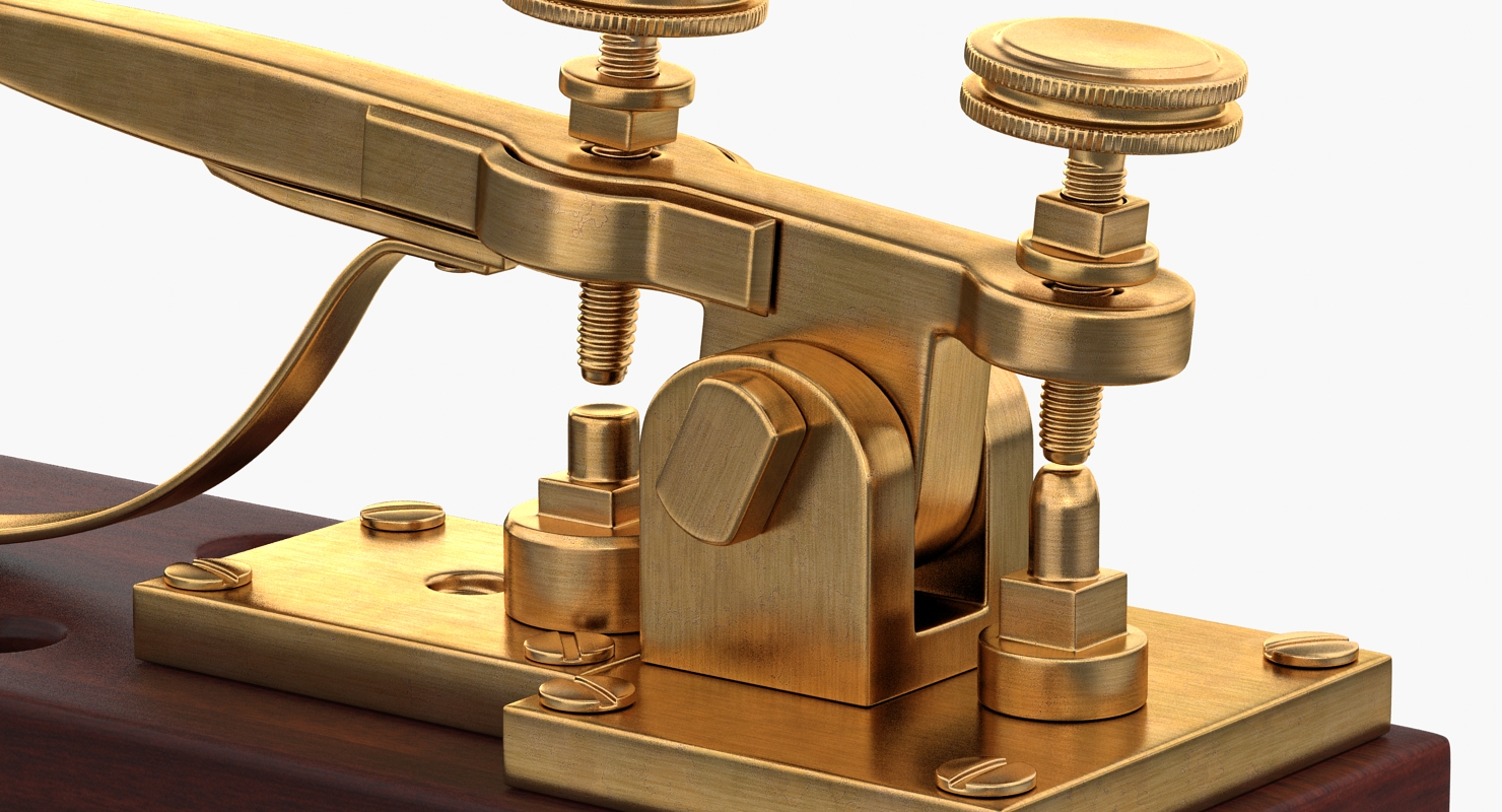 3D Antique Telegraph Key