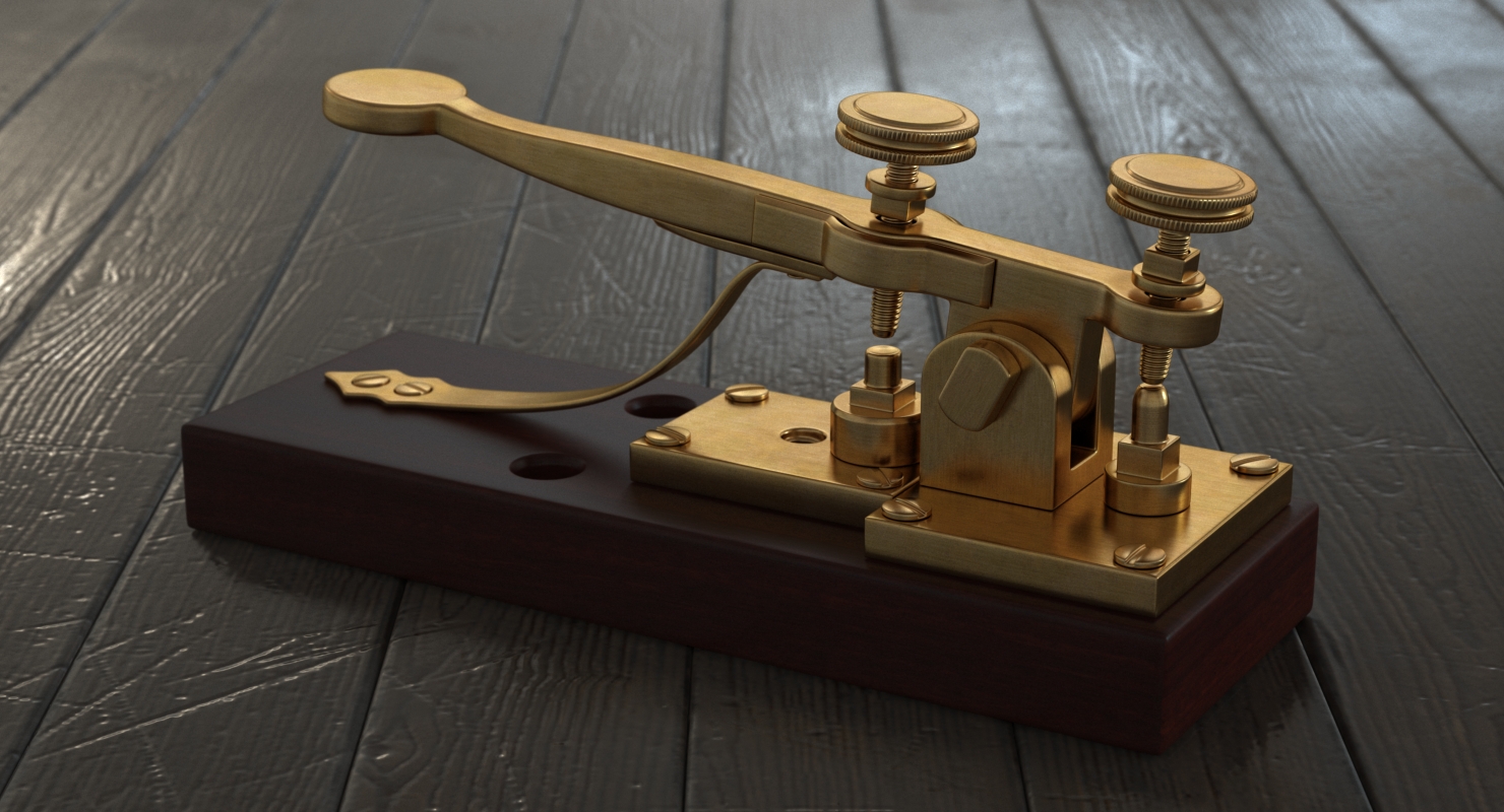 3D Antique Telegraph Key