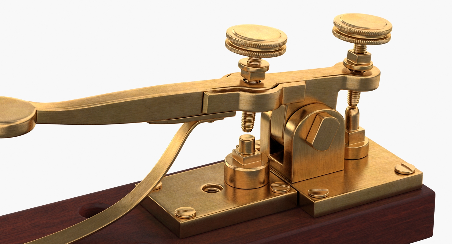 3D Antique Telegraph Key