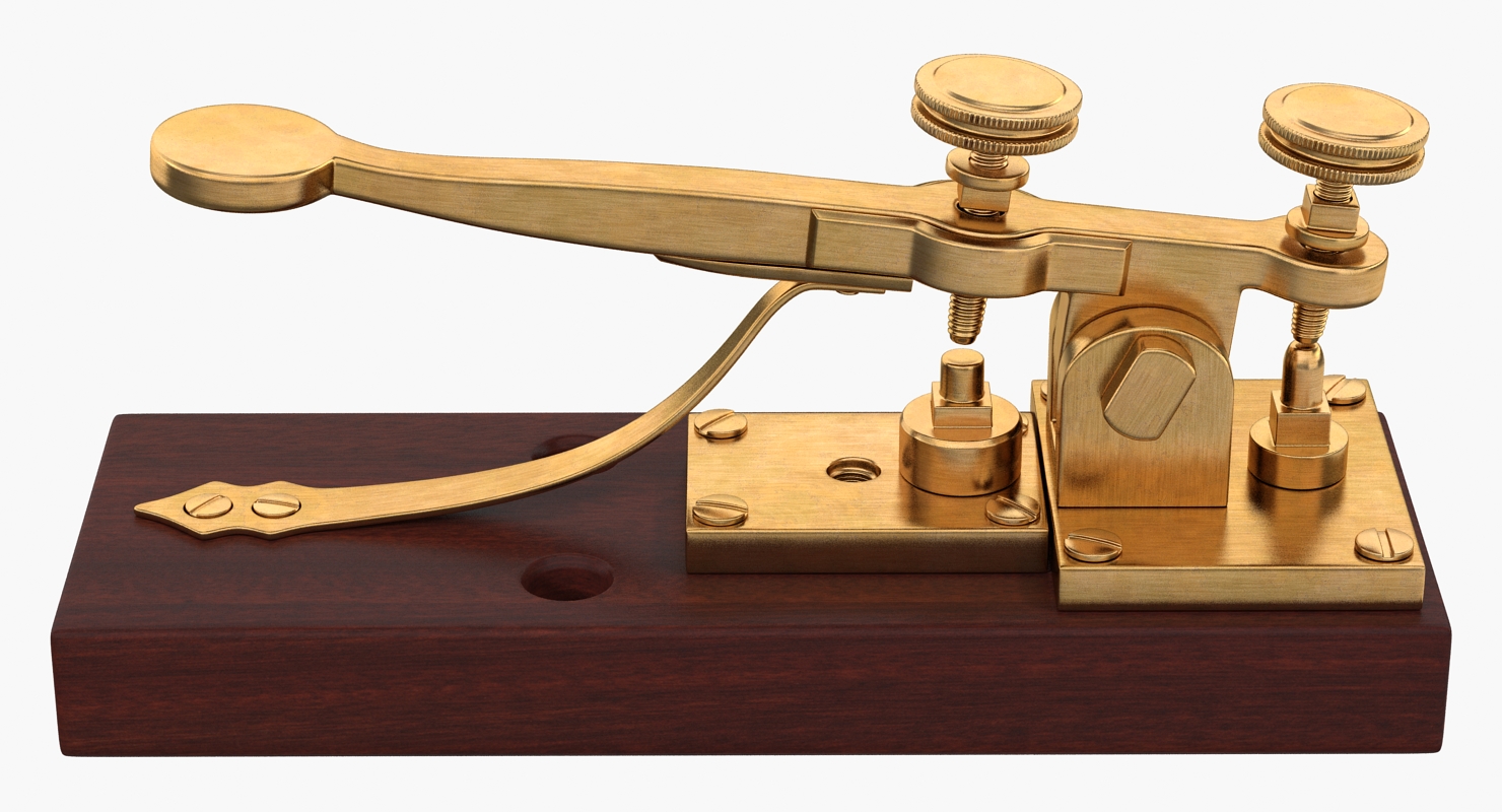 3D Antique Telegraph Key