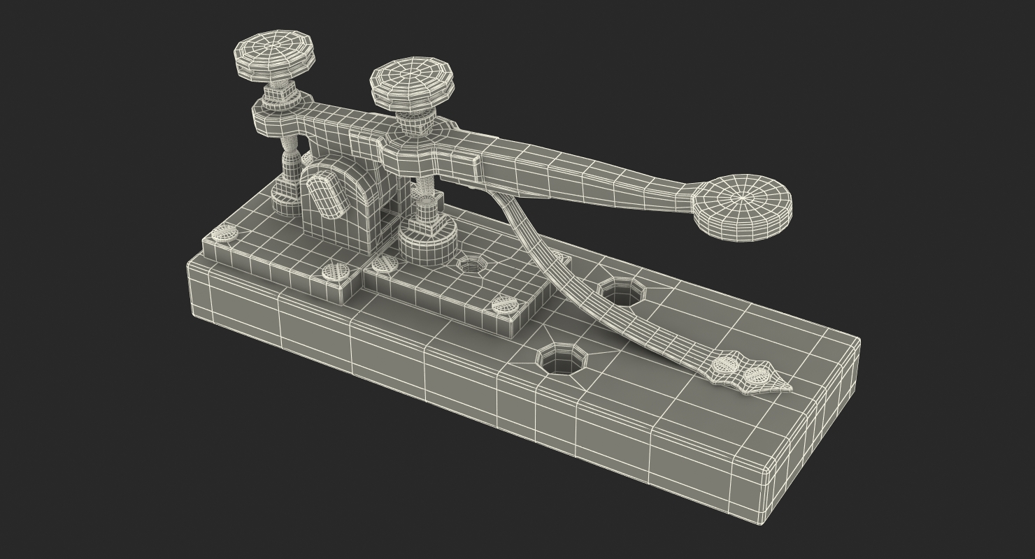 3D Antique Telegraph Key