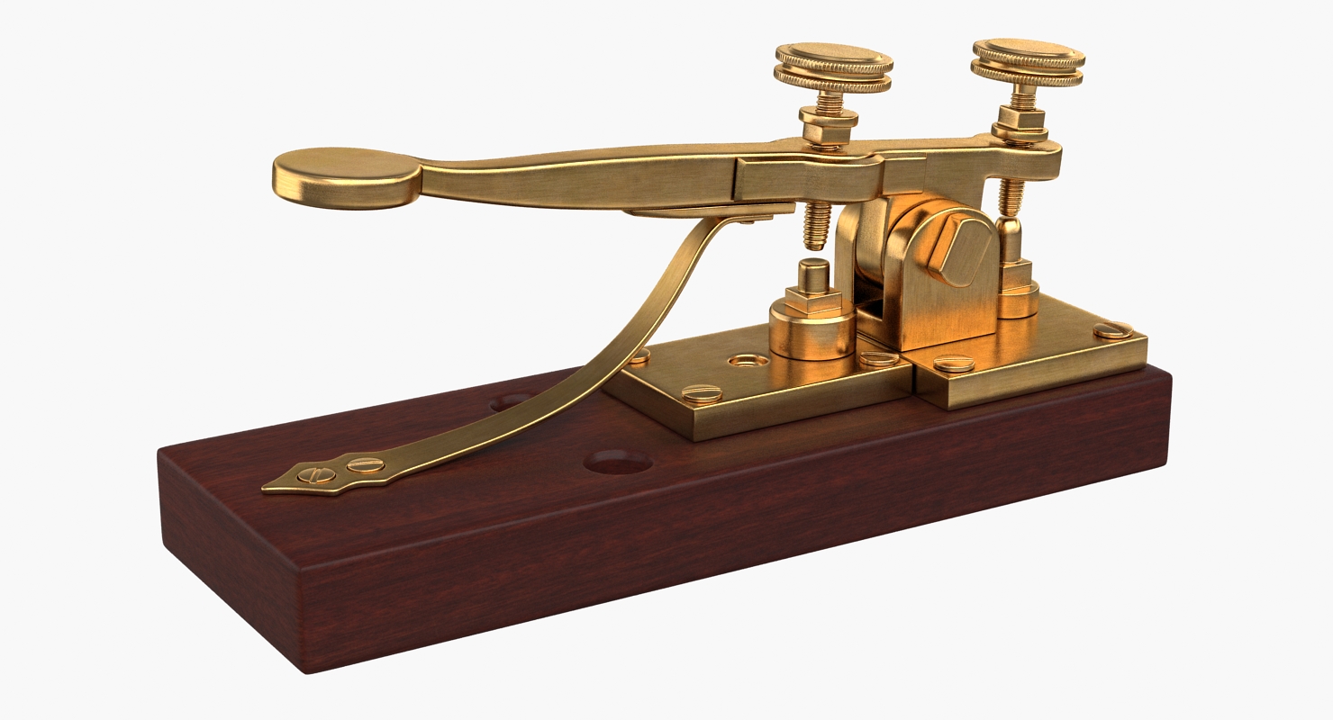 3D Antique Telegraph Key