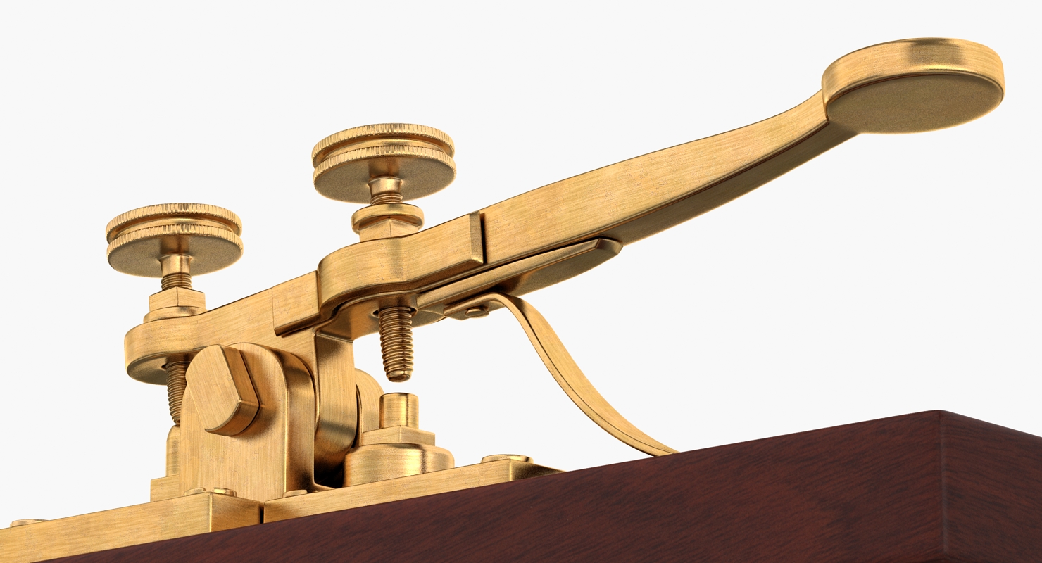 3D Antique Telegraph Key