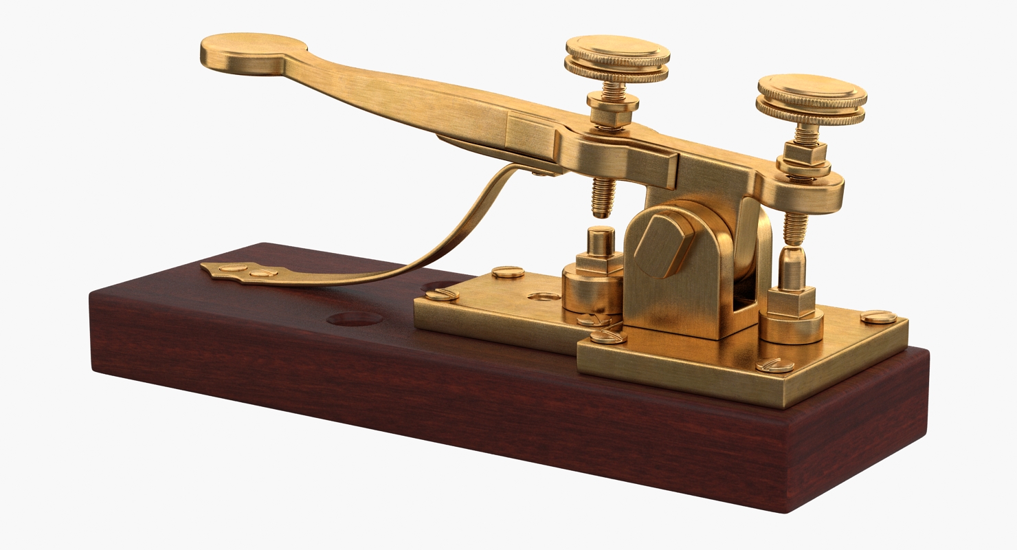 3D Antique Telegraph Key