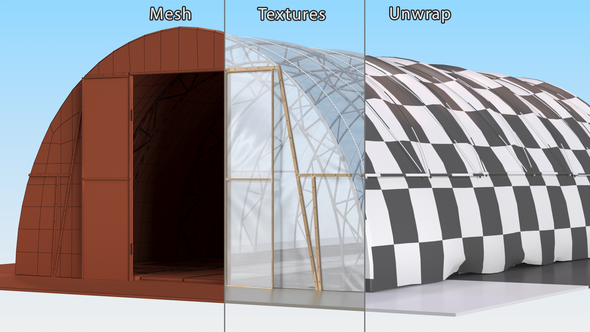 3D model Greenhouse Long Tent