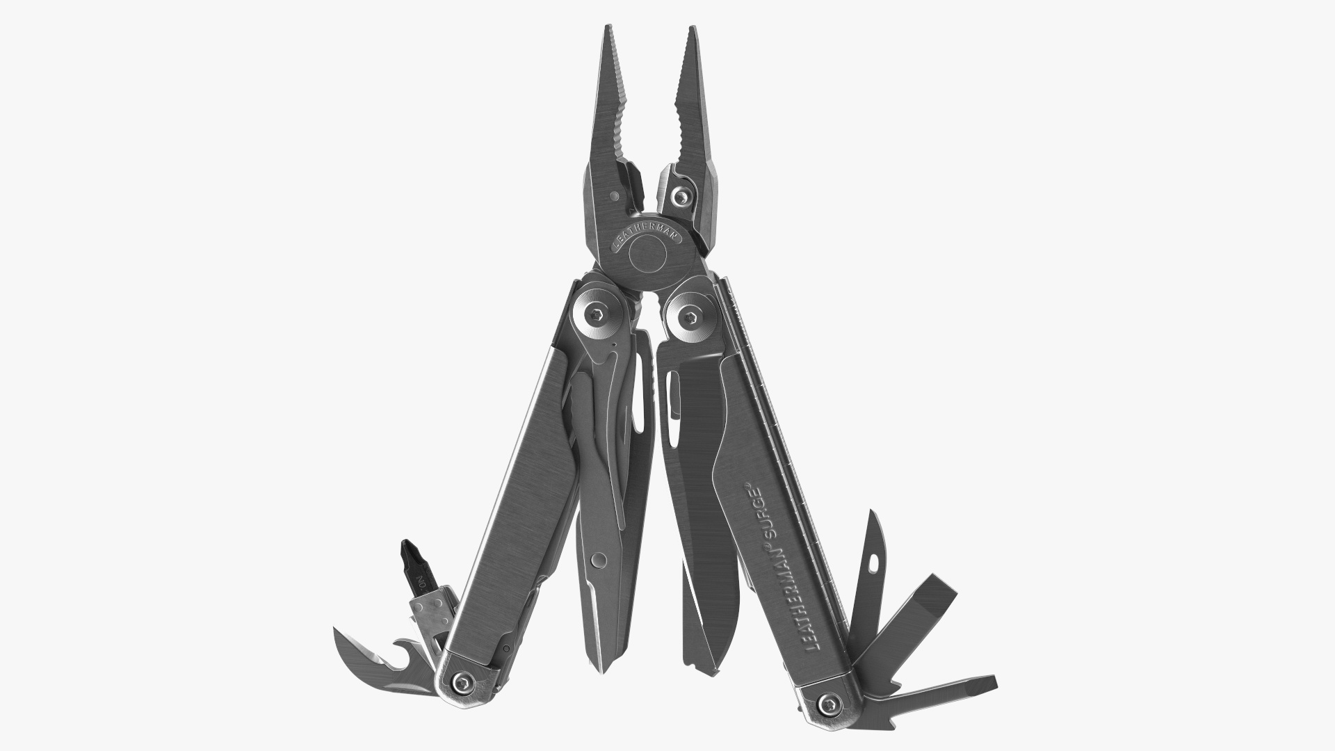 3D Leatherman Surge Multitool Silver Open model