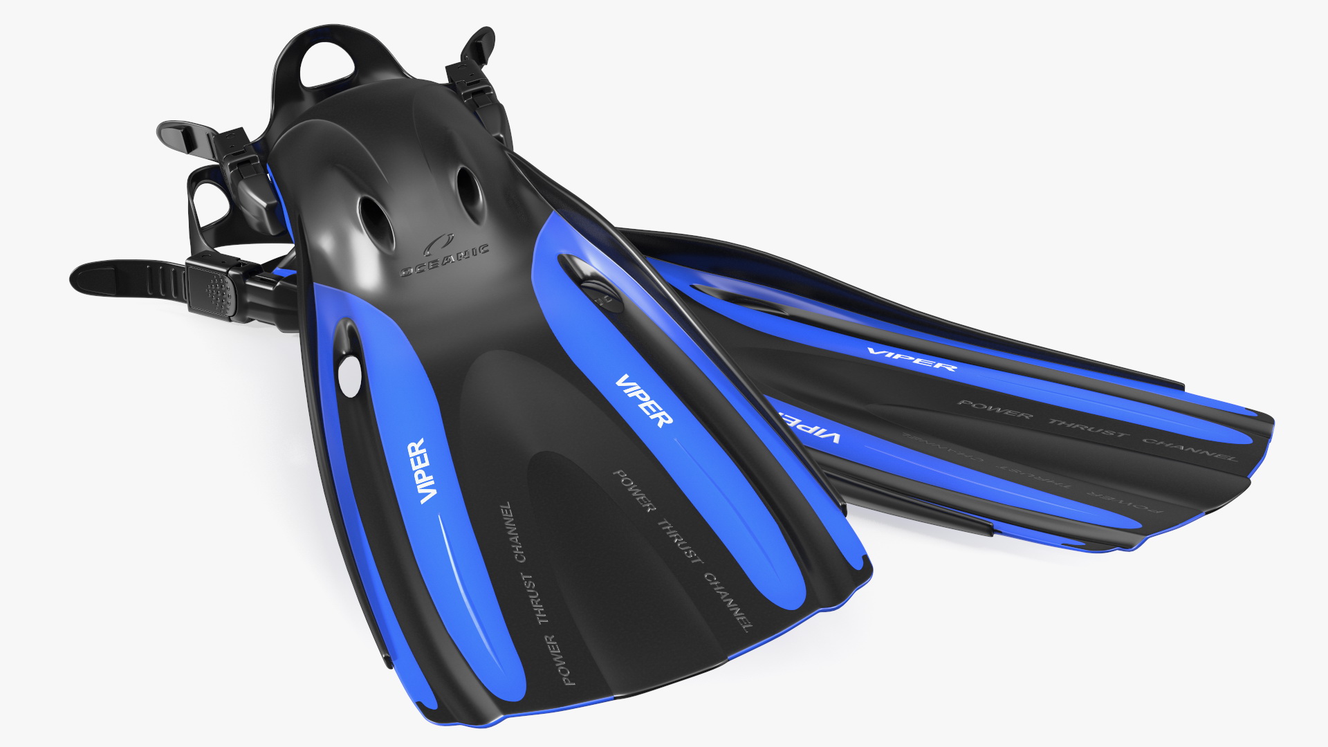 3D Oceanic Viper Open Heel Scuba Fin model