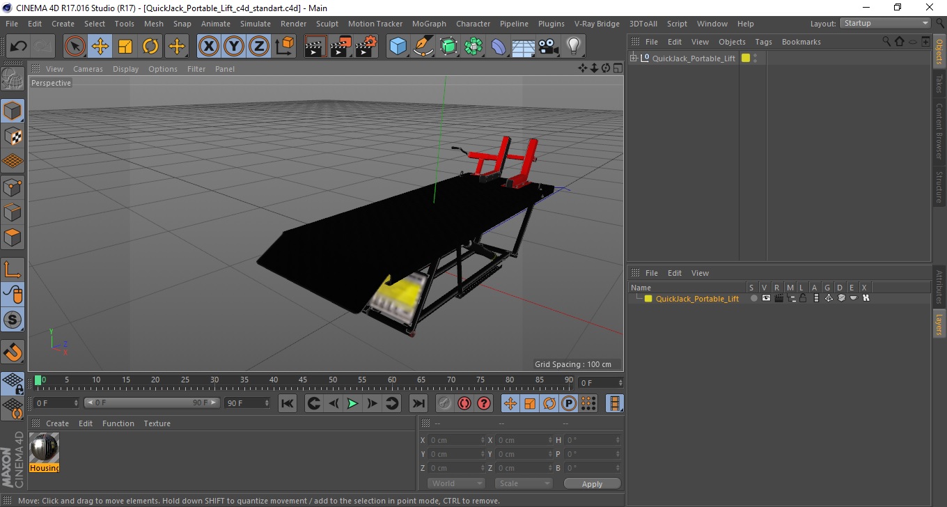 3D QuickJack Portable Lift model