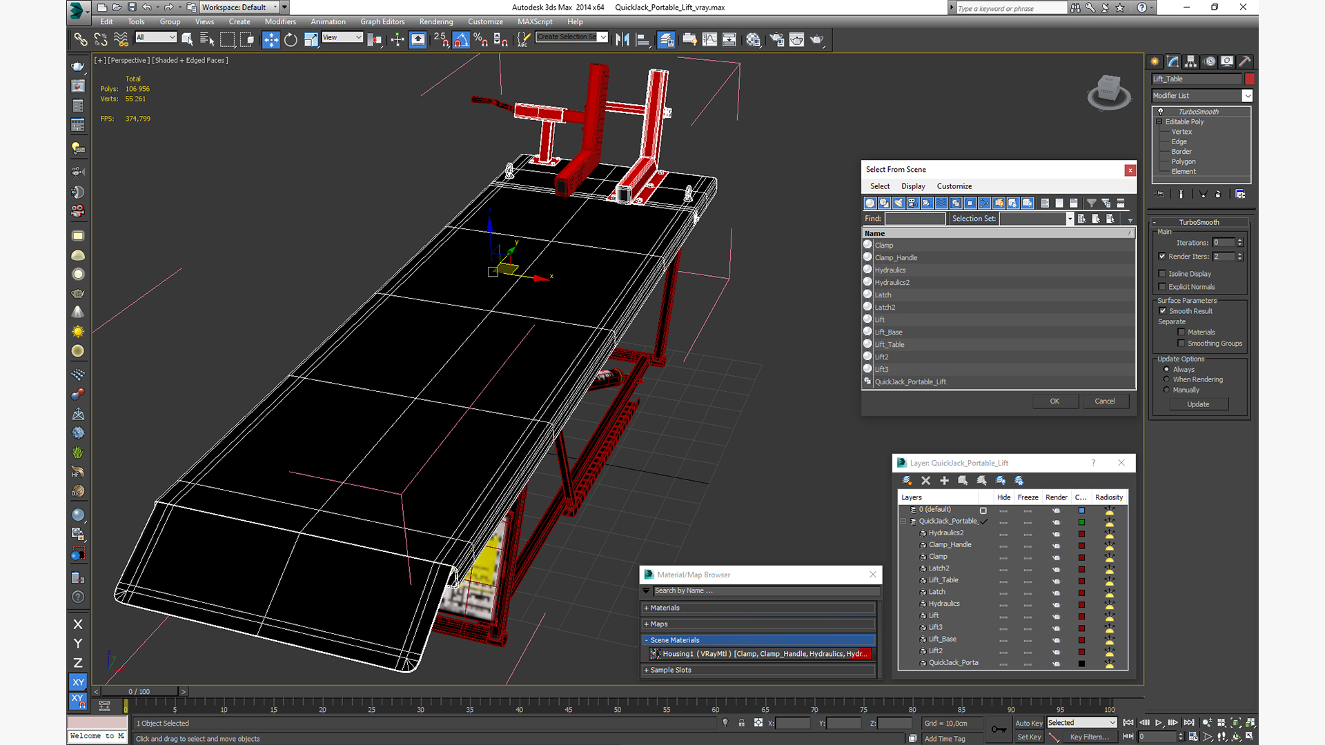 3D QuickJack Portable Lift model