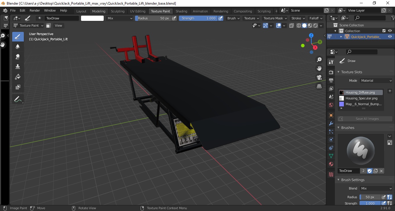 3D QuickJack Portable Lift model