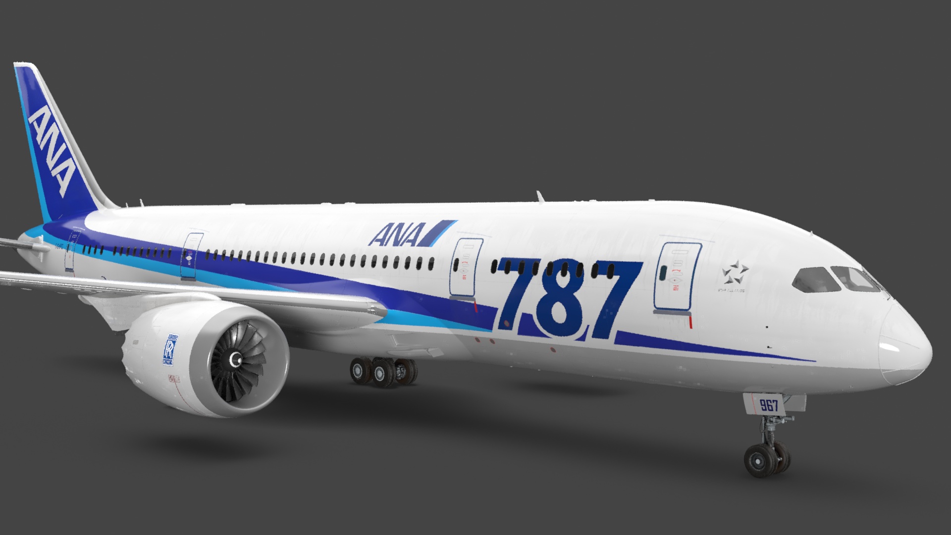 Boeing 787-8 Dreamliner ANA Livery 3D model