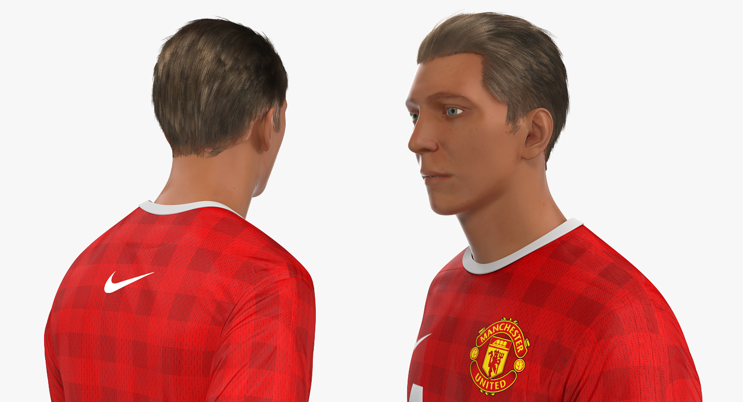 3D model Soccer or Football Player Manchester United Rigged