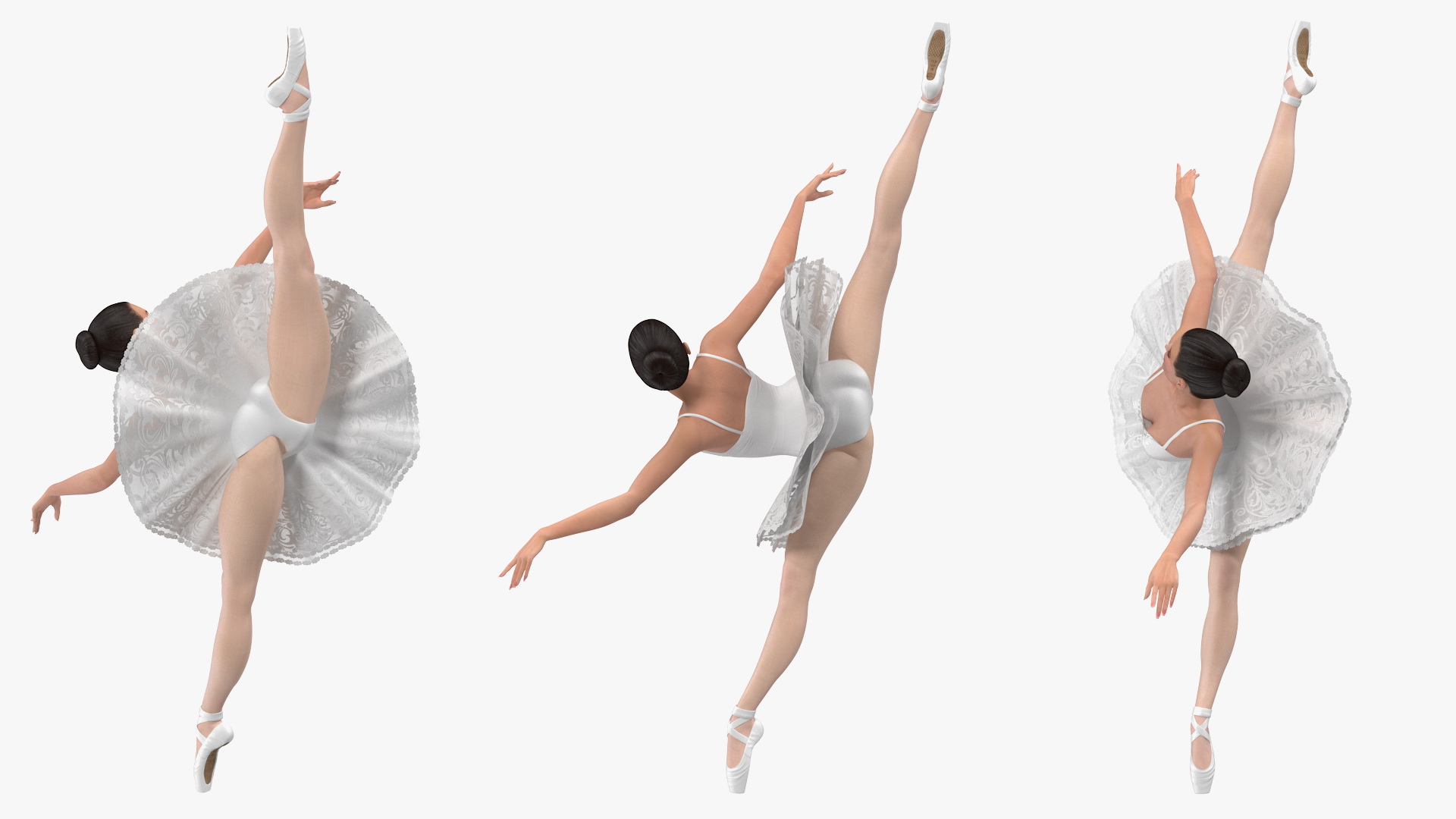 Ballerina Arabesque Pose 3D model