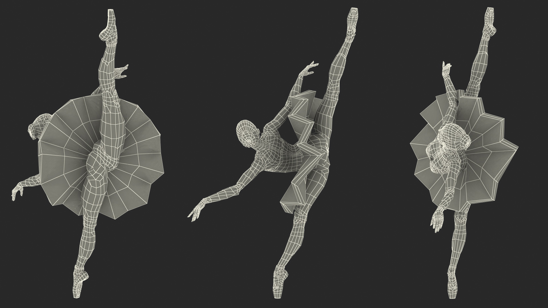 Ballerina Arabesque Pose 3D model