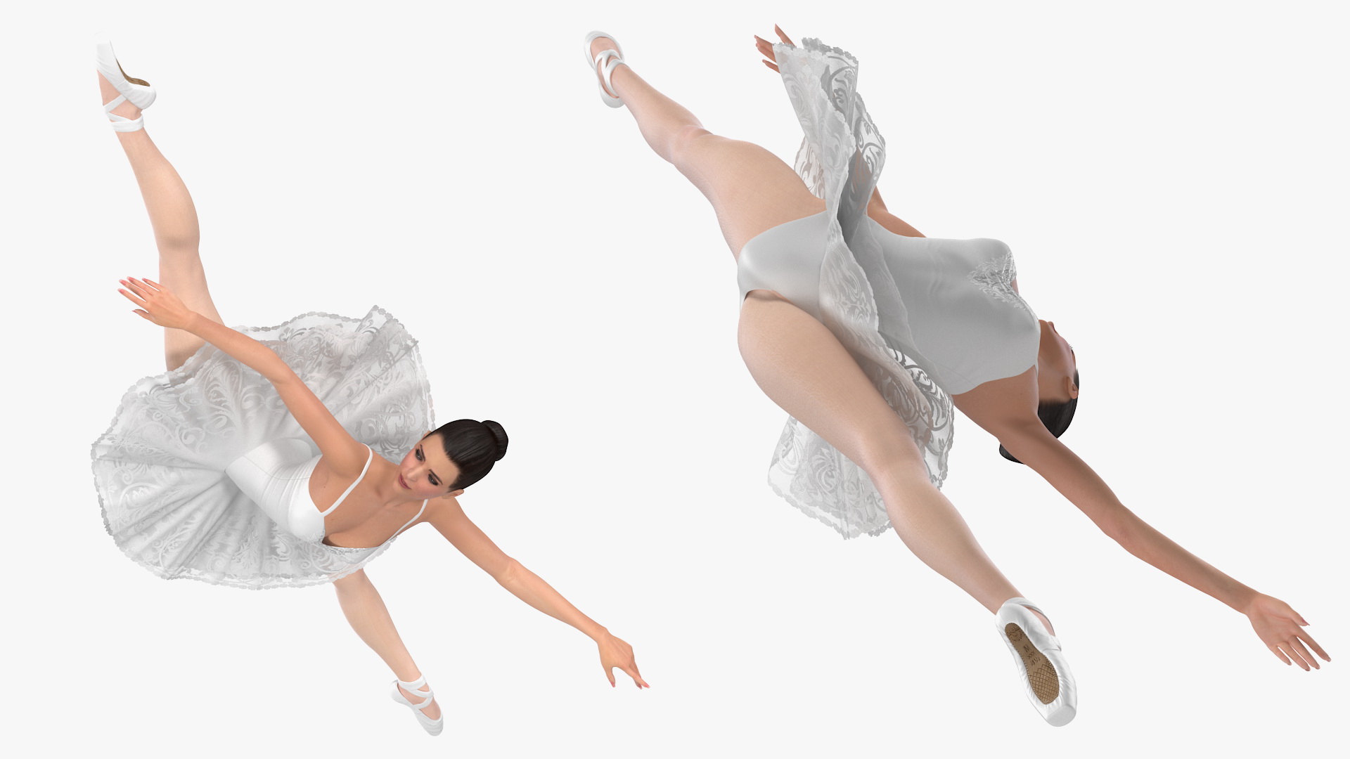 Ballerina Arabesque Pose 3D model