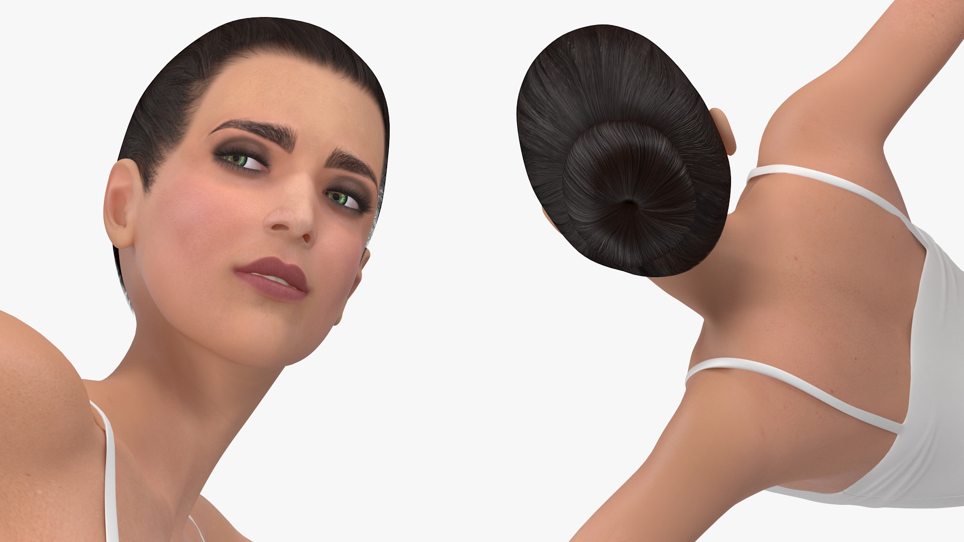 Ballerina Arabesque Pose 3D model