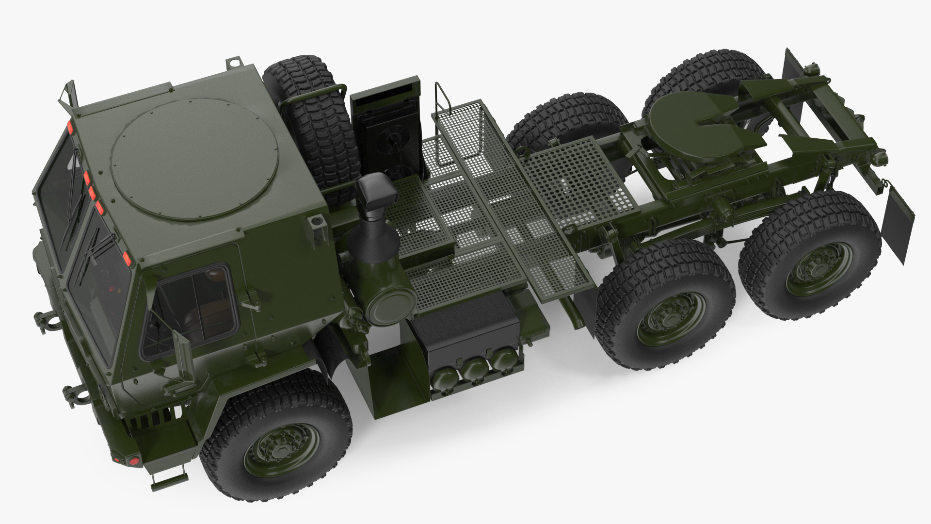 3D Military Tractor Rigged model