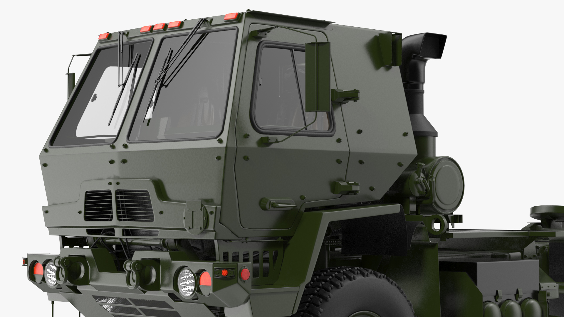 3D Military Tractor Rigged model