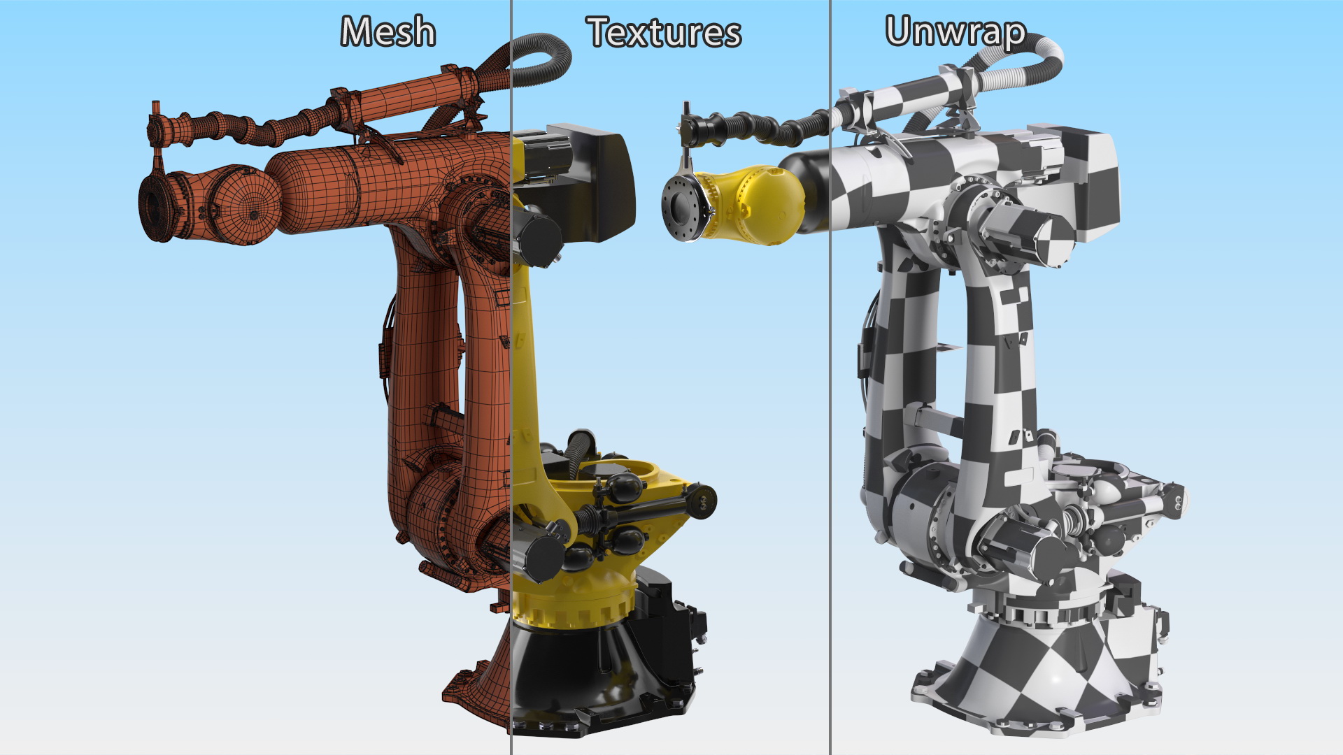 Ultra Robotic Arm Yellow 3D model