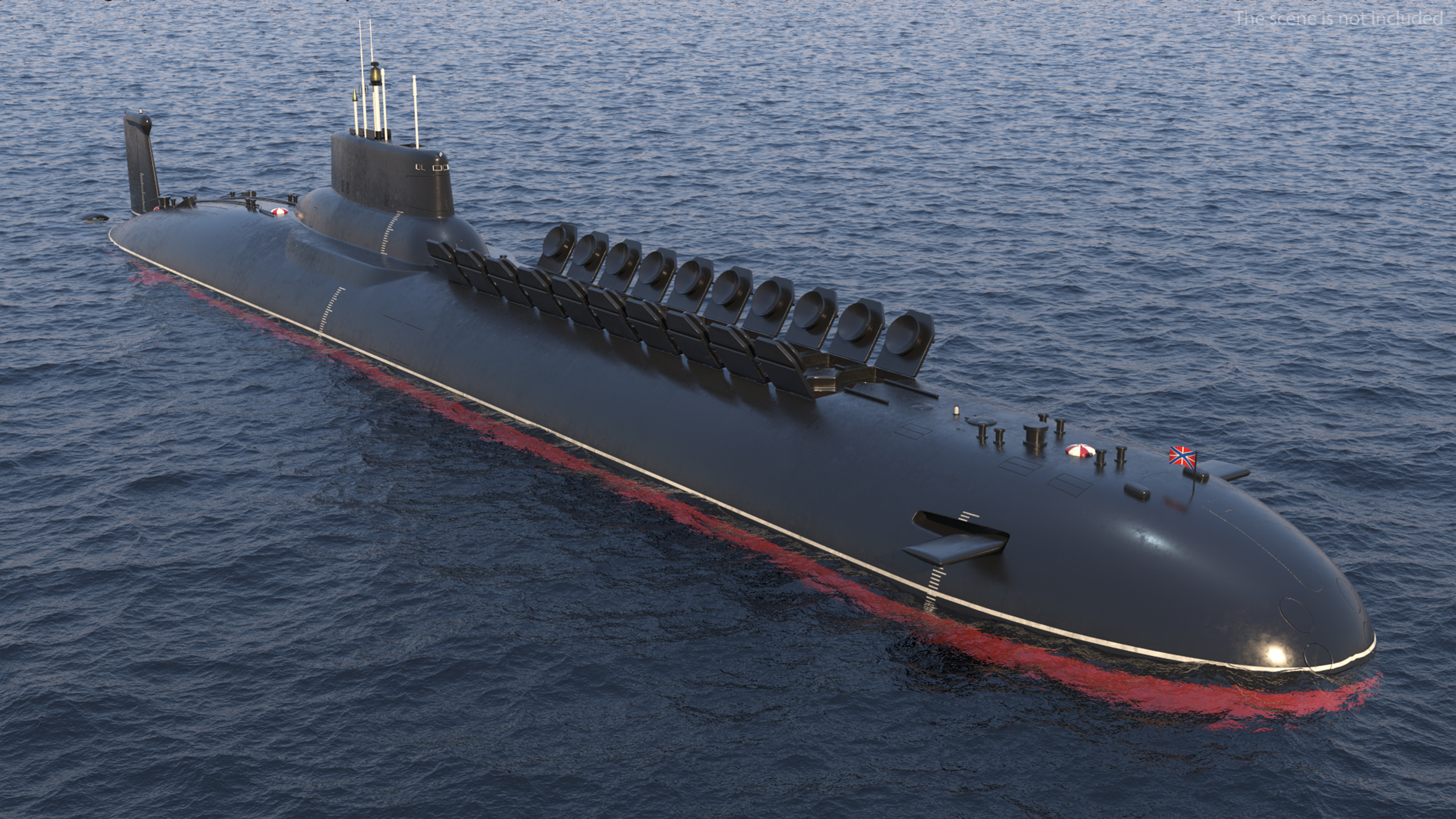 3D Russian Typhoon Class Submarine