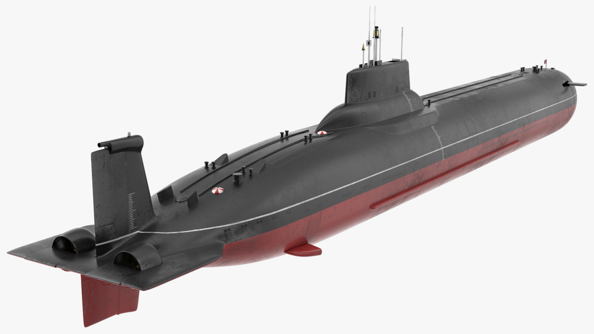 3D Russian Typhoon Class Submarine