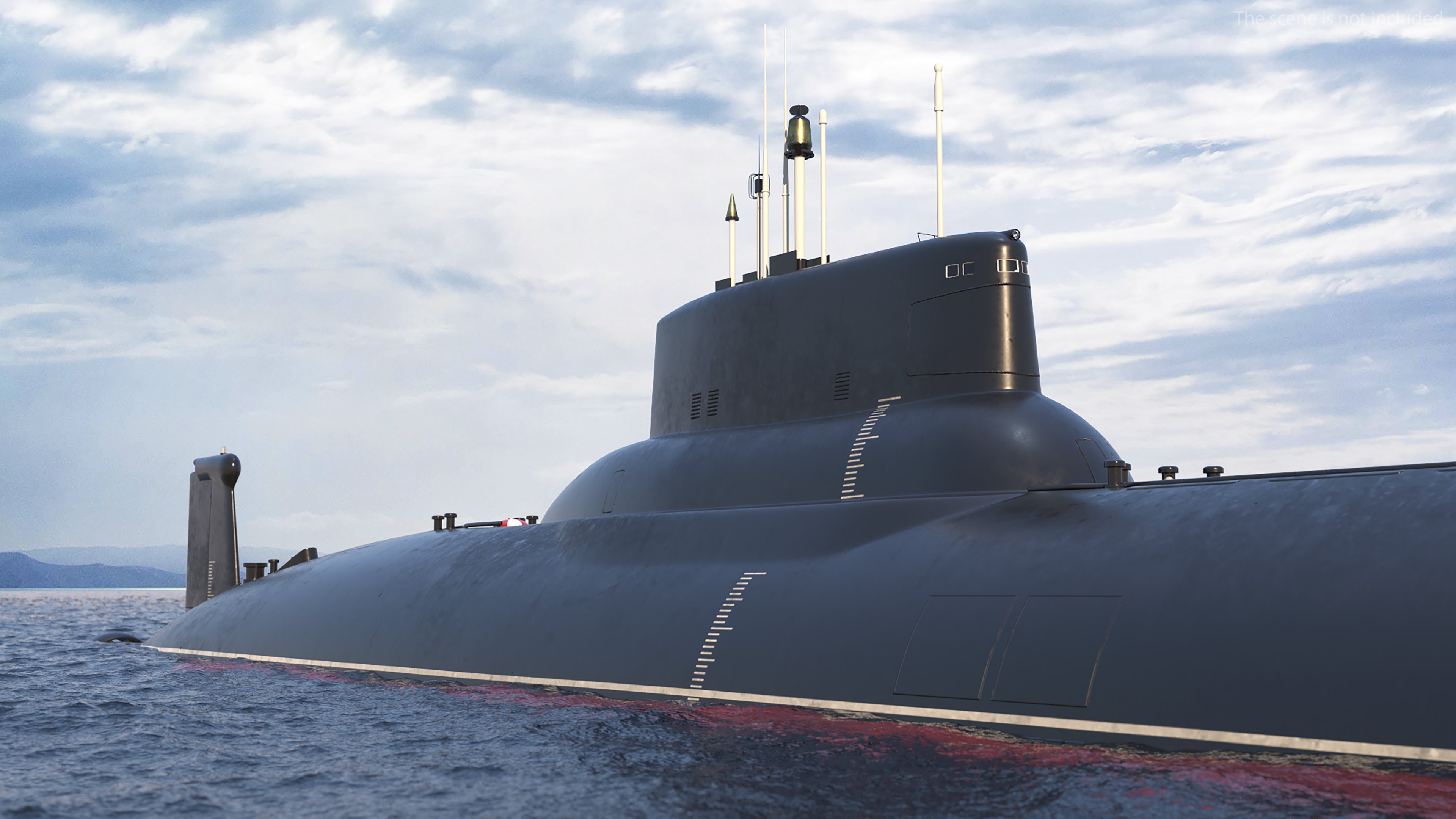 3D Russian Typhoon Class Submarine