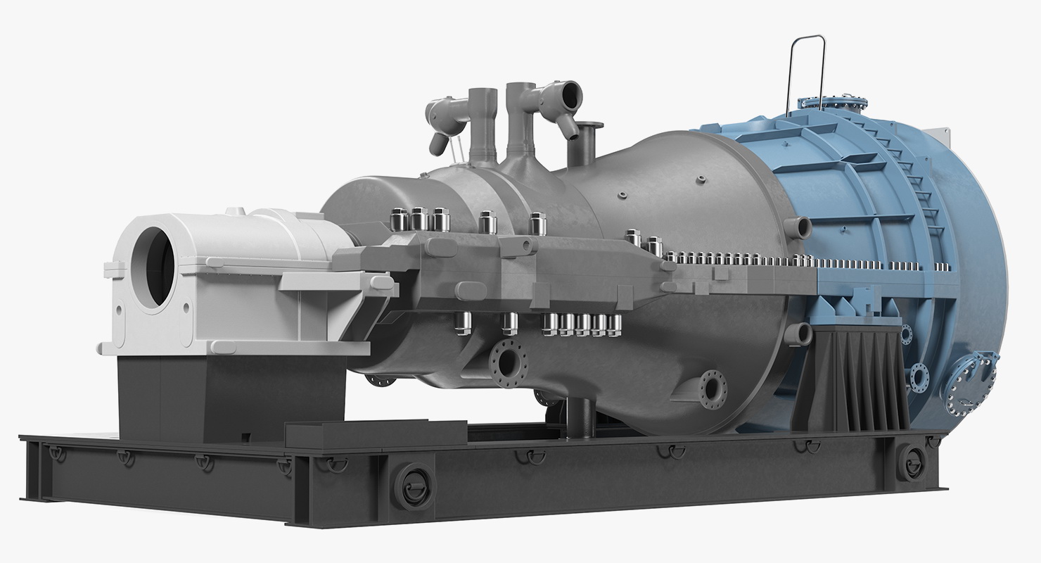 Siemens SST-800 Steam Turbine 3D model