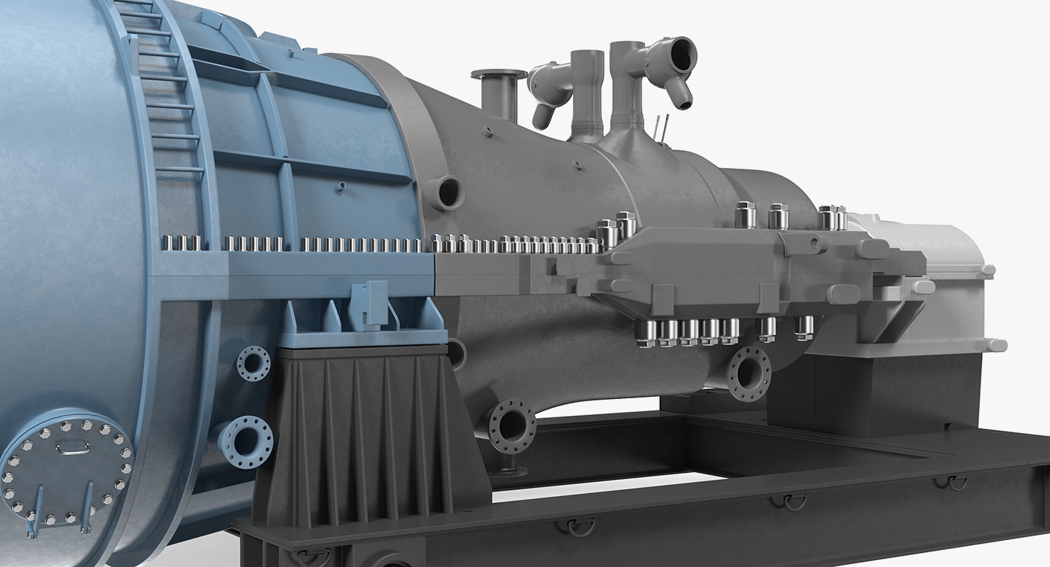 Siemens SST-800 Steam Turbine 3D model