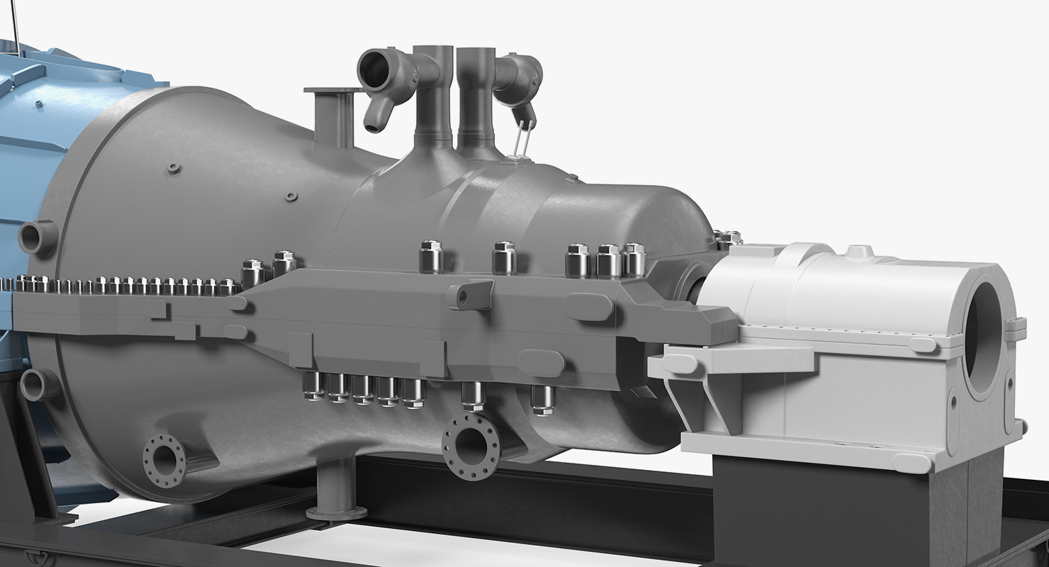 Siemens SST-800 Steam Turbine 3D model