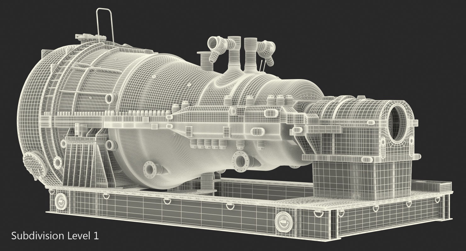 Siemens SST-800 Steam Turbine 3D model