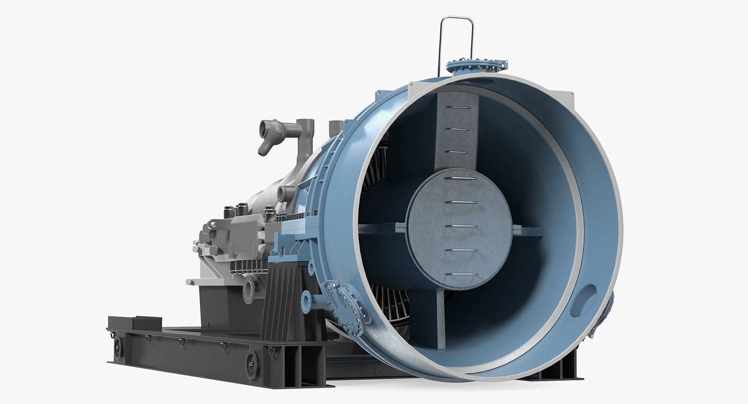 Siemens SST-800 Steam Turbine 3D model