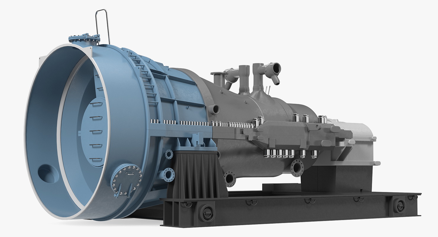 Siemens SST-800 Steam Turbine 3D model