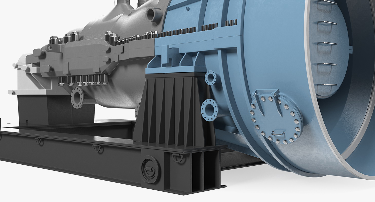 Siemens SST-800 Steam Turbine 3D model