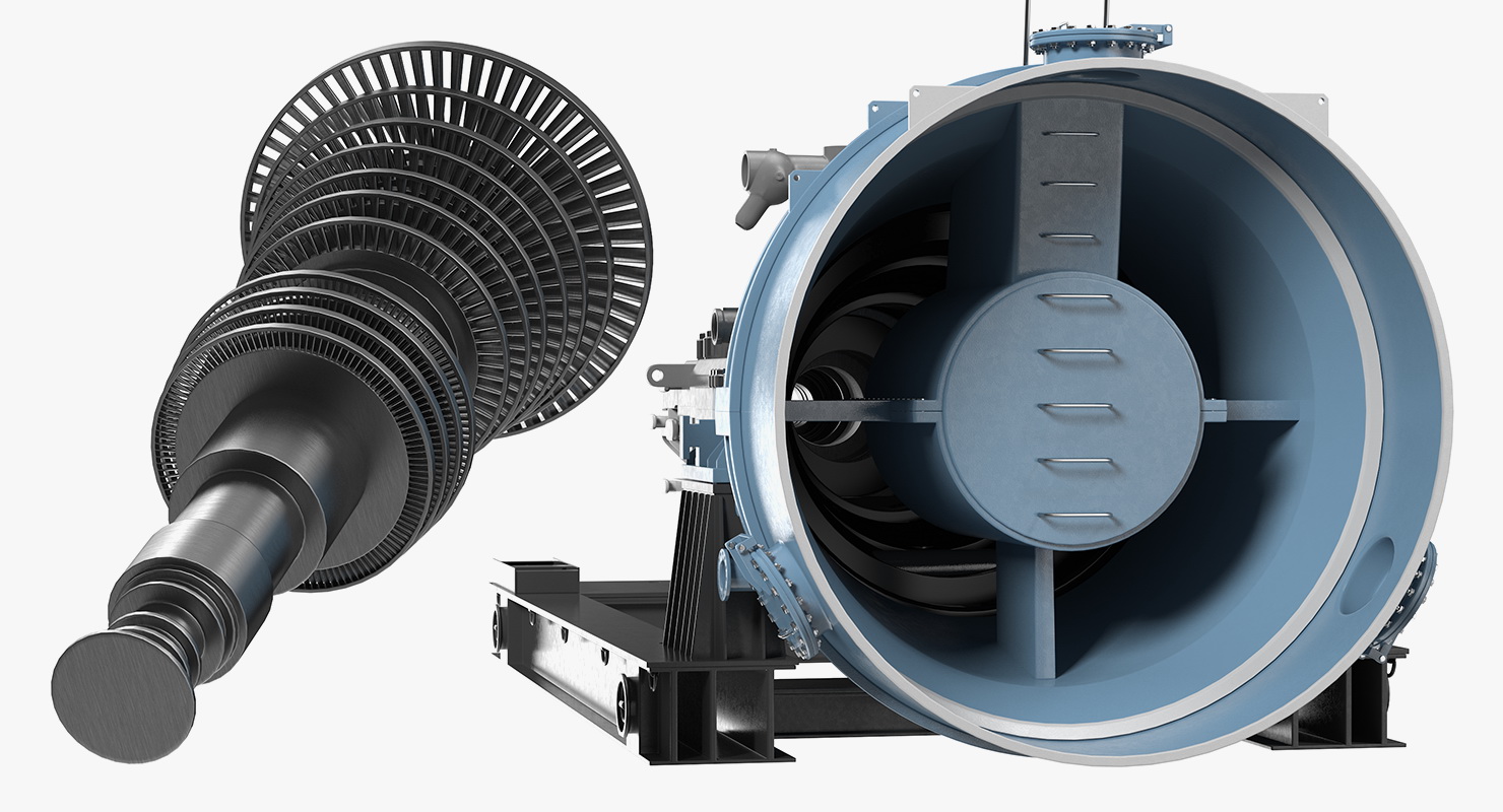 Siemens SST-800 Steam Turbine 3D model