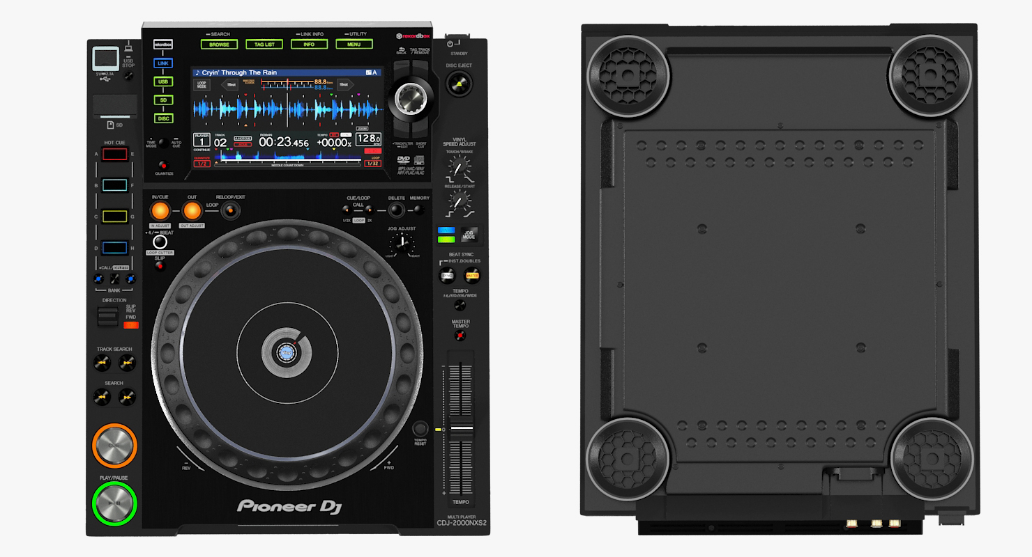 Tabletop DJ Player Pioneer CDJ 2000NXS2 3D model