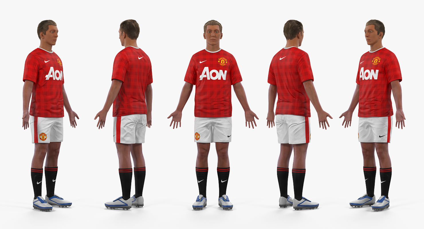 Soccer or Football Player Manchester United Rigged 2 3D