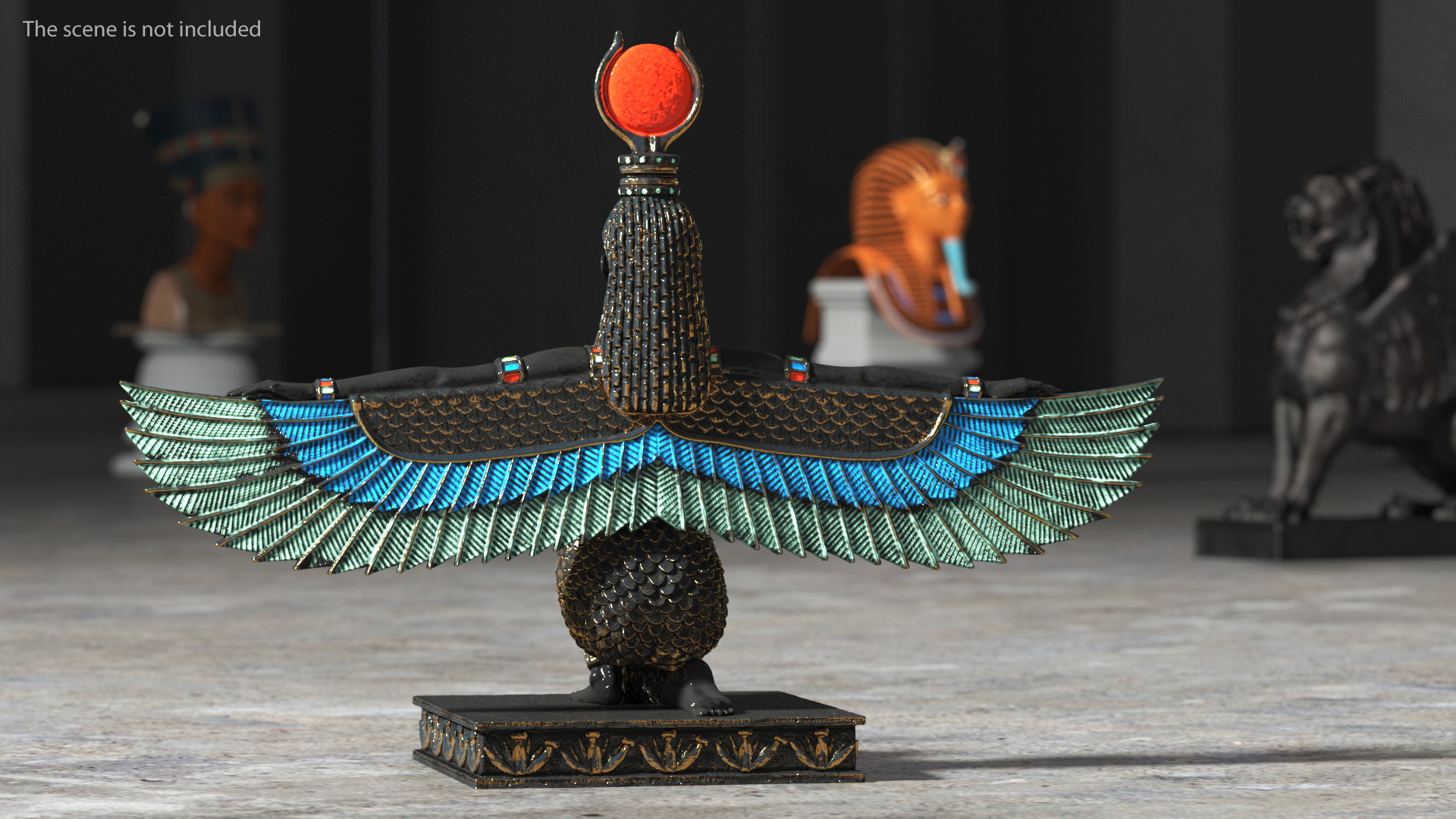 3D model Egypt Goddess Isis Statue