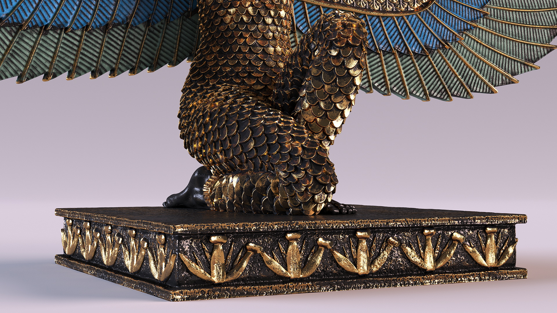 3D model Egypt Goddess Isis Statue